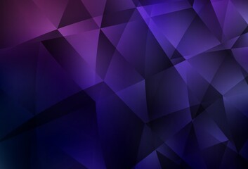 Fototapeta premium Dark Purple vector abstract mosaic pattern.