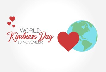 World Kindness Day Vector Illustration. Suitable for greeting card poster and banner.