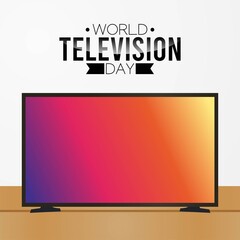 World Television Day Vector Illustration. Suitable for greeting card  poster and banner