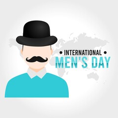 International Men's Day Vector Illustration. Suitable for greeting card, poster and banner.