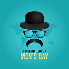 International Men's Day Vector Illustration. Suitable for greeting card, poster and banner.