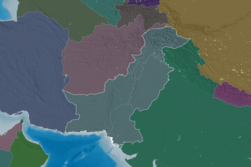 Pakistan borders. Administrative