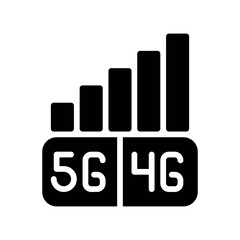 live and streaming related sim card signals with high speed network vector in solid design,