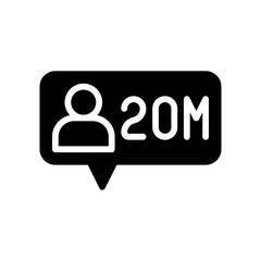 live and streaming related character with message popup and written text vector in solid design,