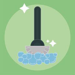 Fototapeta premium Isolated mop icon. Cleaning products icon - Vector