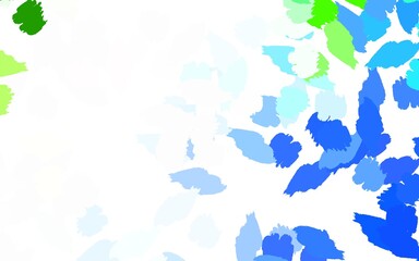 Light Green vector background with abstract shapes.