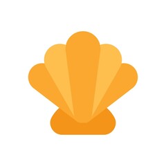 ocean related shell with stand and strips vector in flat style,