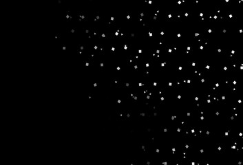 Dark Silver, Gray vector backdrop with lines, circles, rhombus.