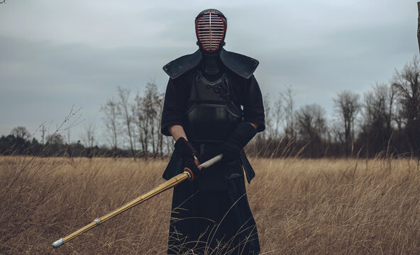 Japanese Kendo Fighters on wastelands.