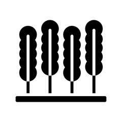 ocean related seaweeds in sea with leafs vector in solid design,