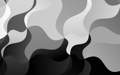 Light Silver, Gray vector pattern with liquid shapes. Modern gradient abstract illustration with bandy lines. A new texture for your  ad, booklets, leaflets.