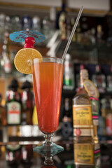 tequila cocktail in the bar