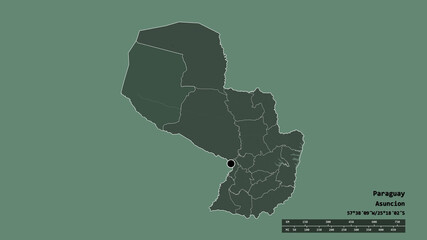 Location of Boqueron, department of Paraguay,. Administrative