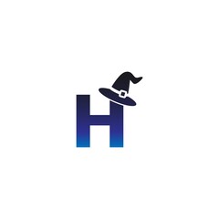 Letter H witch hat concept design