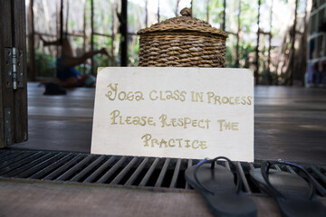 Yoga class in process - please, respect the practice