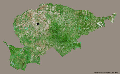Guaira, department of Paraguay, on solid. Satellite