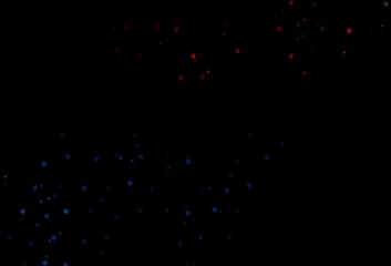 Dark Blue, Red vector backdrop with lines, circles, rhombus.