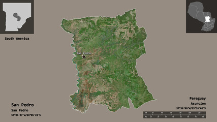 San Pedro, department of Paraguay,. Previews. Satellite