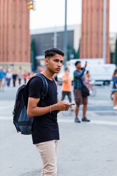 Man searching location in a Map App