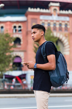 Man searching location in a Map App