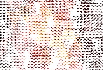 Light Red, Yellow vector pattern with polygonal style with circles.