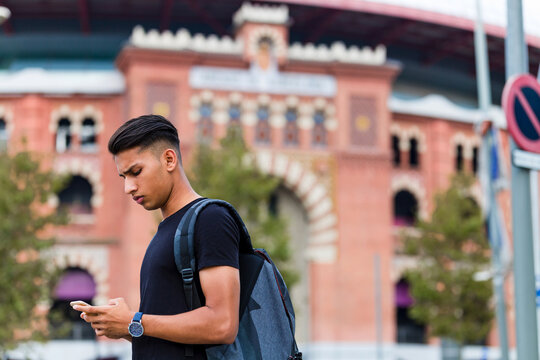 Man searching location in a Map App