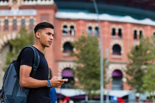 Man searching location in a Map App