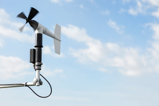 Anemometer on a weather station