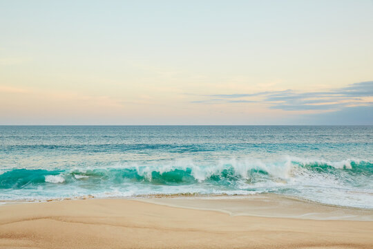 Scenic view of beach and ocean in Mexico