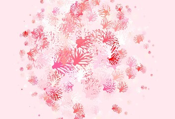 Light Red vector abstract backdrop with branches.