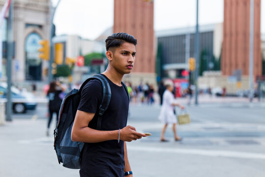 Man searching location in a Map App