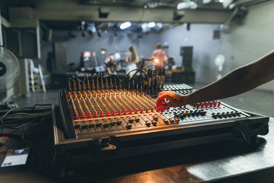 Close up on musical syntesizer