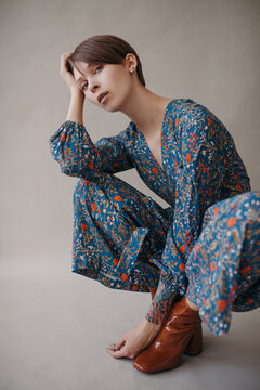 Fashion portrait of young female
