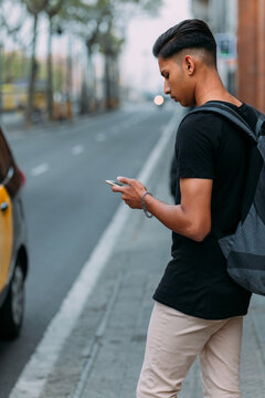Man searching location in a Map App