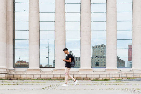 Man searching location in a Map App