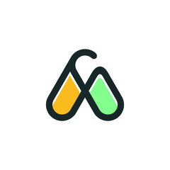 A logo triangle icon vector cloud illustrations