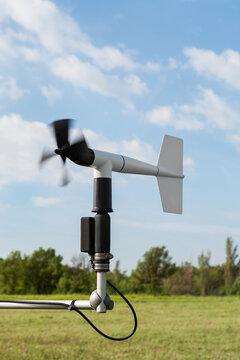 Anemometer on a weather station