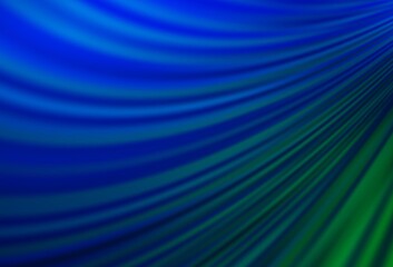 Dark Blue, Green vector background with bent ribbons.