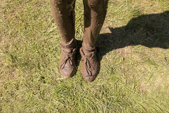 Mud caked legs