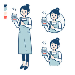 simple apron woman_cashless-recommend