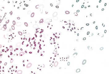 Light Pink vector template with circles.