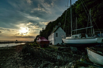 Sunrise over the Menai Strait, North Wales, UK