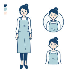 simple apron woman_Smile