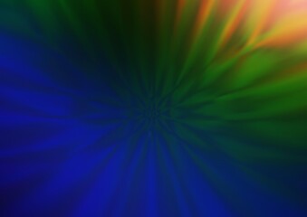 Dark Multicolor, Rainbow vector blurred background. A vague abstract illustration with gradient. A completely new template for your design.