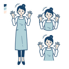 simple apron woman_surprise