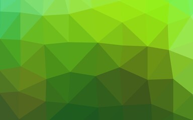 Obraz premium Light Green vector low poly cover. A vague abstract illustration with gradient. Triangular pattern for your business design.