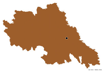 Fototapeta na wymiar Iasi, county of Romania, on white. Pattern