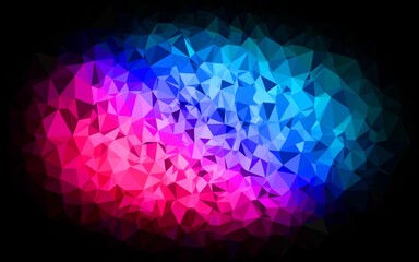Light Blue, Red vector blurry triangle texture. Colorful illustration in Origami style with gradient.  Polygonal design for your web site.