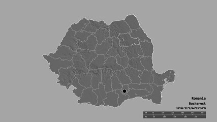 Location of Neamt, county of Romania,. Bilevel