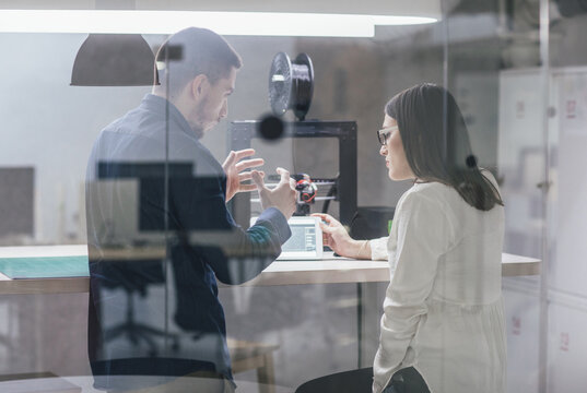 Colleagues Working on 3D Printing
